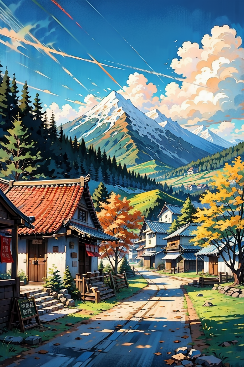 34595-3085810975-_lora_古街道_0.9_,gujiedao,scenery,outdoors,cloud,sky,day,mountain,no humans,tree,grass,house,nature,architecture,blue sky,landscap.png